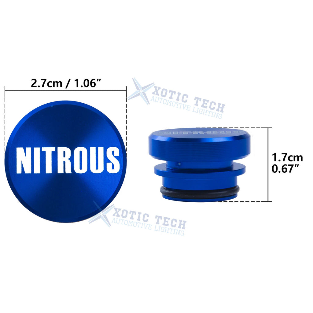 Blue Billet Aluminum Nitrous Cigarette Lighter Plug Cover for Car (Universal)