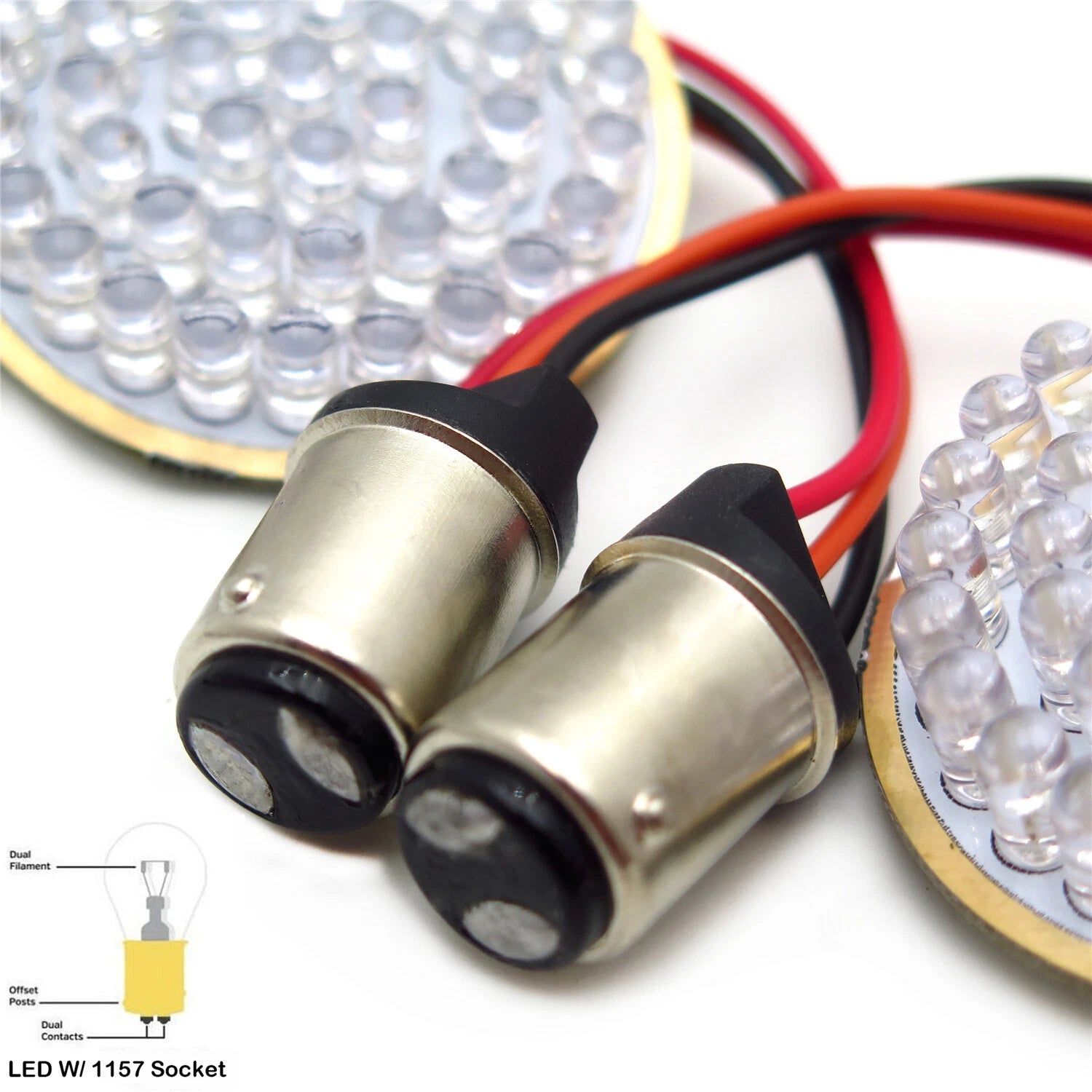 4X 1157 Bullet LED Turn Signal Insert Light for Harley