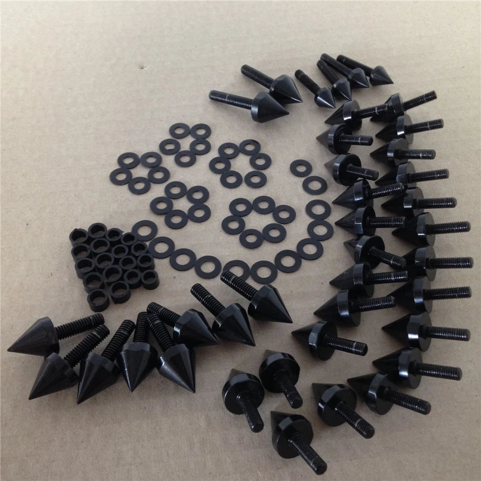 Black Spike Fairing Bolts Kit for Yamaha YZF R6/R6S (2003–2010)