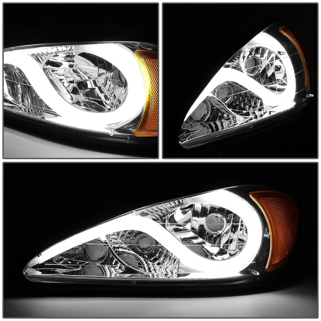 LED Chrome Amber Signal Headlight Lamps for Pontiac Grand AM (1999–2005)