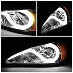 LED Chrome Amber Signal Headlight Lamps for Pontiac Grand AM (1999–2005)