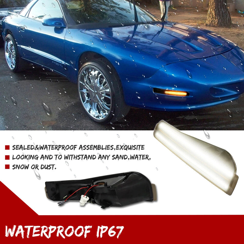 Switchback LED Smoke Front DRL Signal Lights for Pontiac Firebird Trans Am (1993–1997)