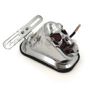 Chrome Metal Skull Brake Tail Light for Harley