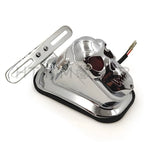 Chrome Metal Skull Brake Tail Light for Harley