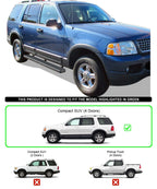 5-Inch Matte Black Running Boards for Ford Explorer (2002-2005)
