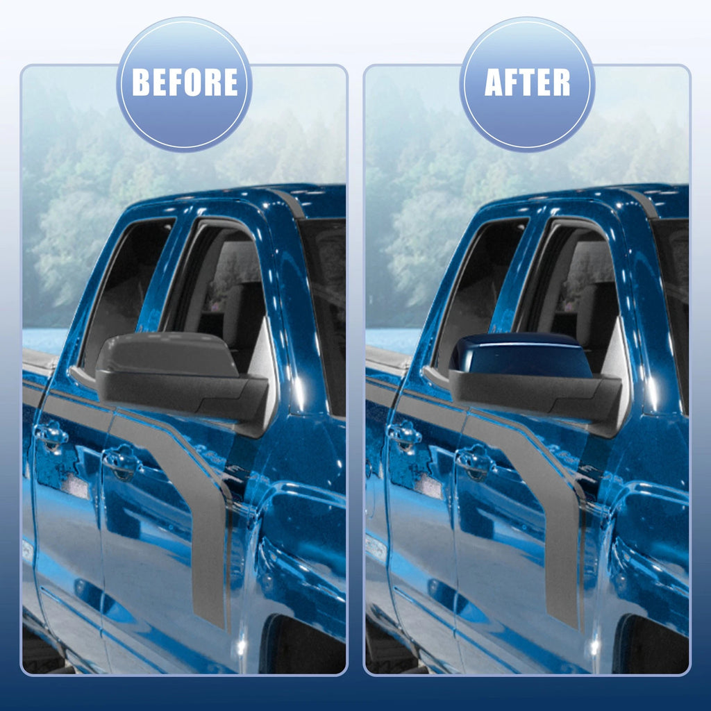 Set of 2 OEM Blue Top Side Mirror Covers for Chevy Silverado 1500 2500 3500 (2014–2019)