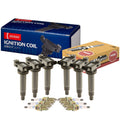 Set of 6 Denso COP Ignition Coils & NGK Spark Plugs for Lexus Toyota V6