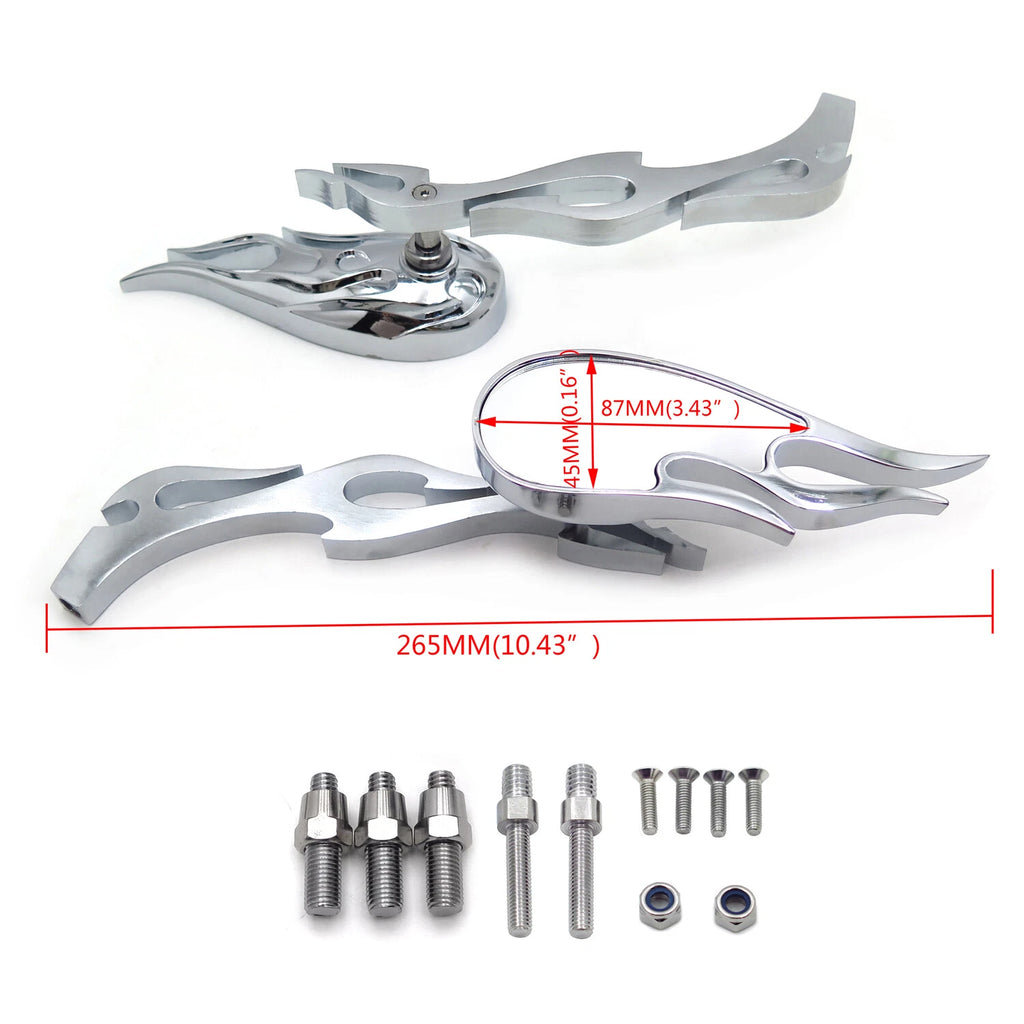 Chrome Running Mirrors for Honda Kawasaki Suzuki Hayabusa Yamaha R1 R6