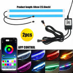 2X LED Headlight Turn Signal Strip for Universal Vehicles (RGB, APP Control)