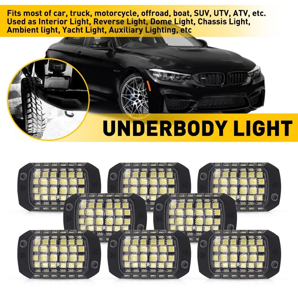 8 Pods LED Rock Lights for Car Truck Underglow Lighting