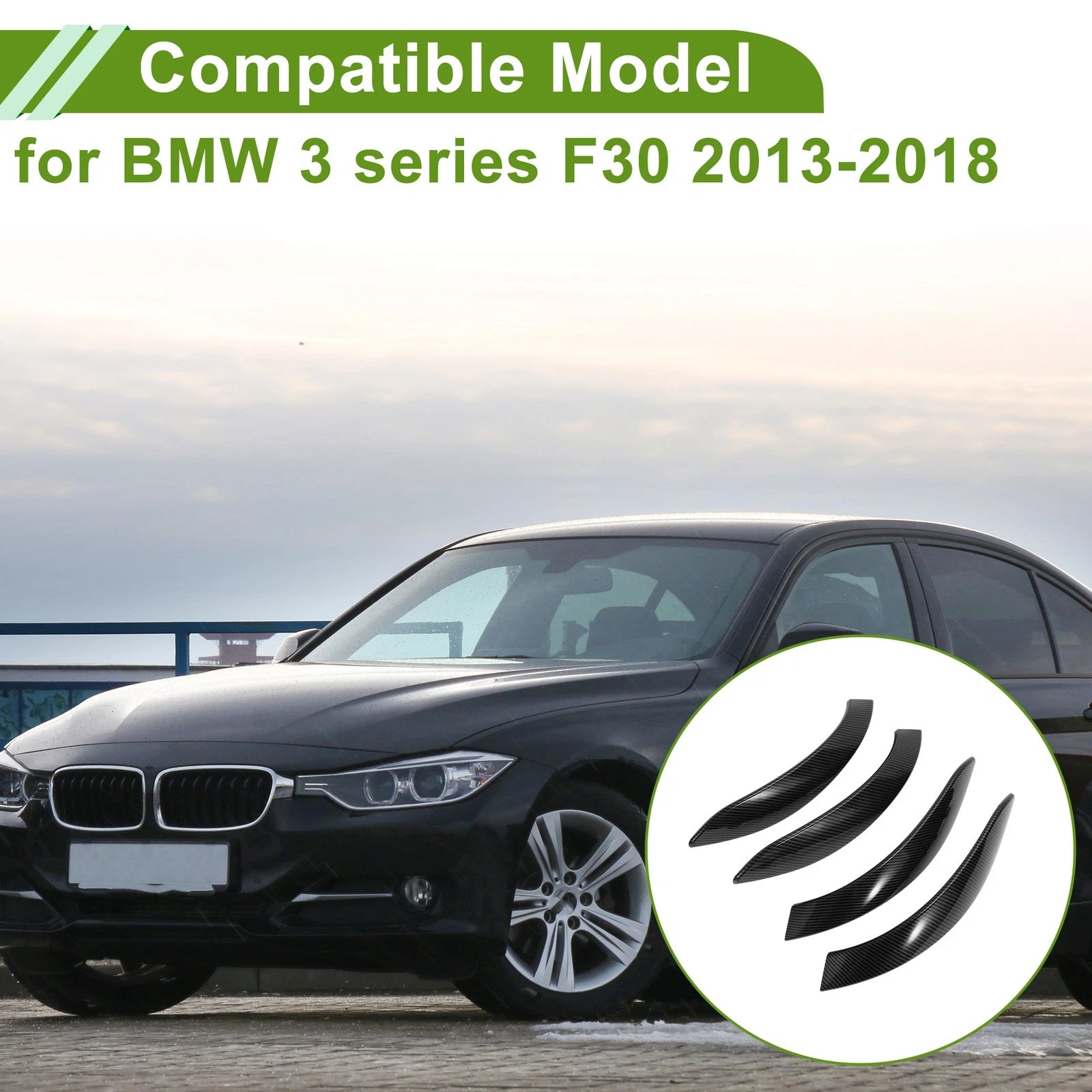 Door Panel Handle Pull Trim Cover for BMW 3 Series F30 (2013–2018) No. 51417275488CT