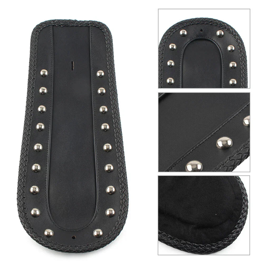 Studded Leather Rear Fender Bib Solo Seat for Harley Sportster XLH 1200 883