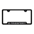 Black Laser Etched Cutout Bottom License Plate Frame for Honda Passport
