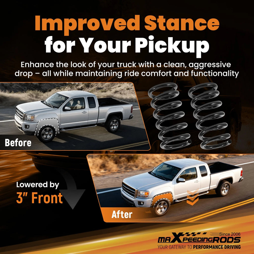 3" Front Drop Lowering Spring for Ford F150/Lincoln Mark LT (2004-2014)