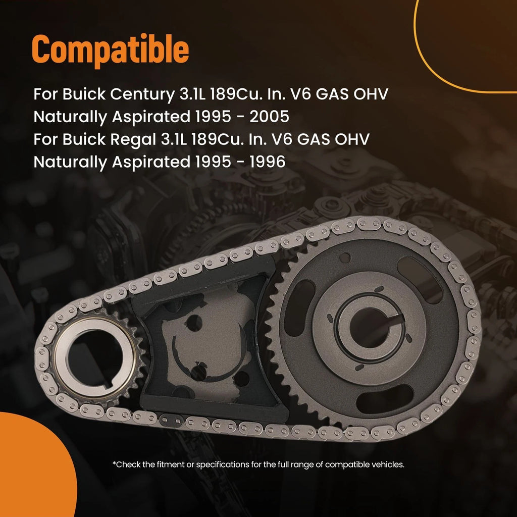 Engine Timing Chain Assembly Kit for Buick Century Regal 3.1L V6 (1995–2005) 9-0700S