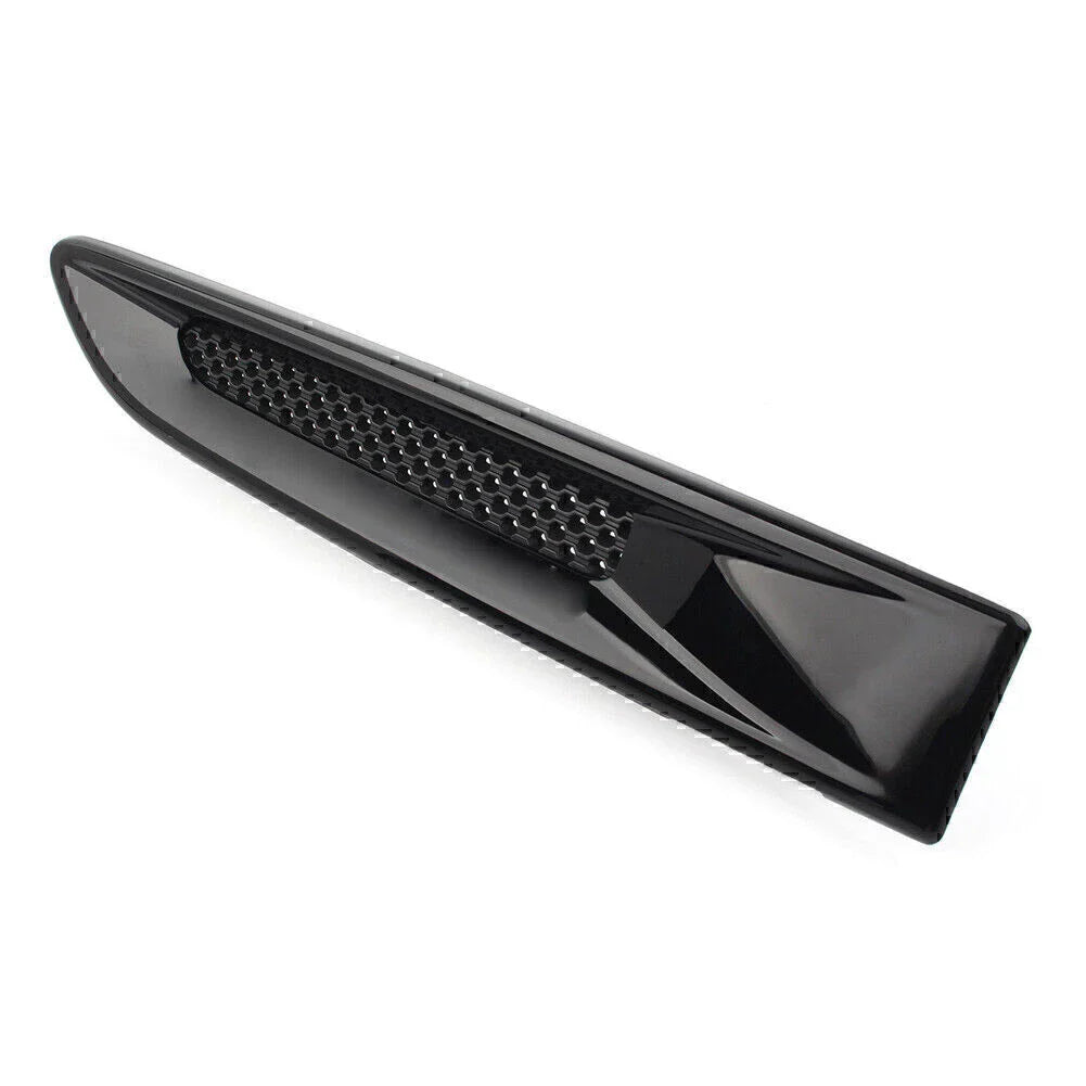 Black Front Side Fender Air Vent Grille Trim for Jaguar XE F-Pace XF (2015-2023)