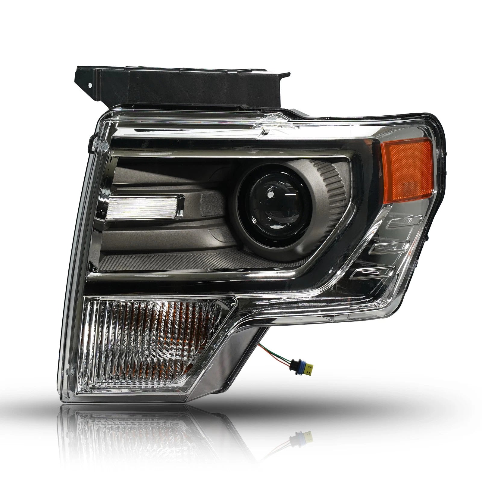 HID/Xenon Headlight for Ford F-150 (2013–2014) w/Chrome Trim, Driver Side