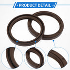 2X Oil Seal Rotary Shaft Seal FKM Rubber 55x68x8mm for Various Models