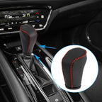 Faux Leather Gear Shift Knob Cover for Mazda 3 (2014–2018) Red Stitches