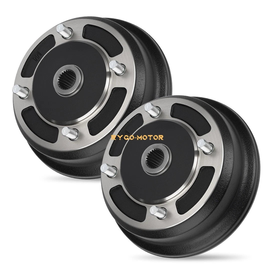 2 Front Brake Drum Hubs for Kawasaki Mule 3000 3010 4000 4010 2510 KAF620 KAF950