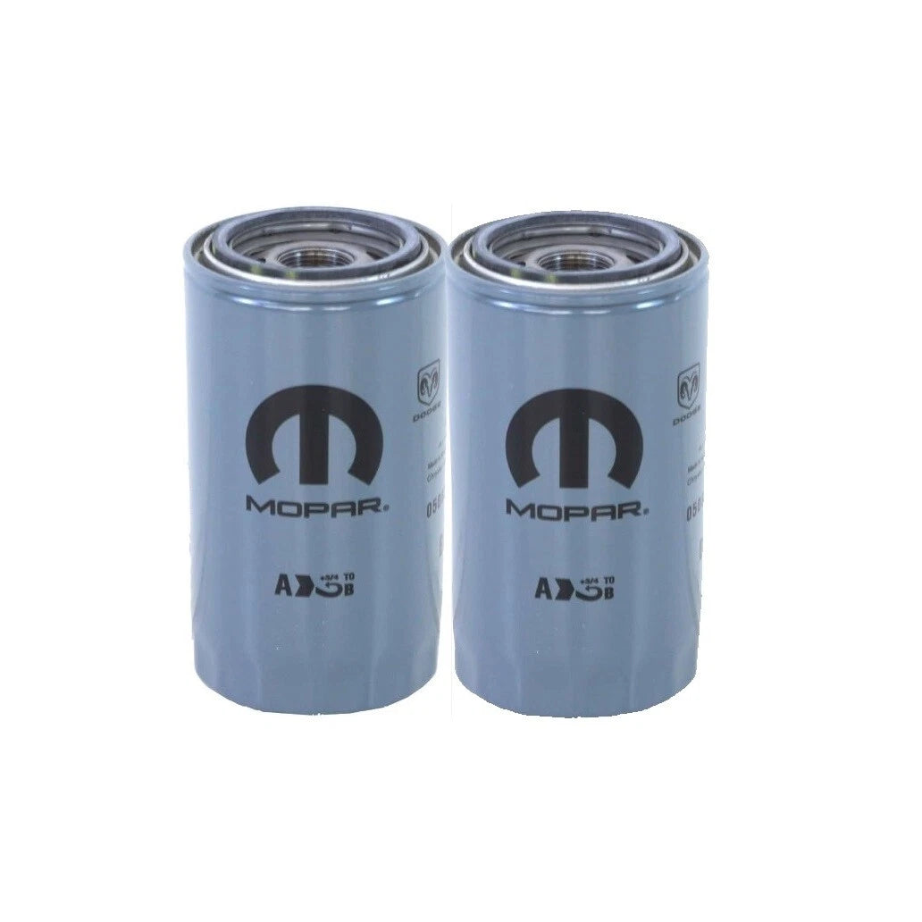 Set of 2 Engine Oil Filters for Dodge Ram Diesel (EOBD)
