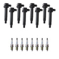 Set of 8 Ignition Coils & NGK Iridium Spark Plugs for 4Runner Sequoia (2003–2023)