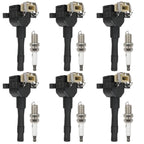 Set of 6 Ignition Coils & 6 Spark Plugs for BMW 325i 325is 525i (1992–1995)