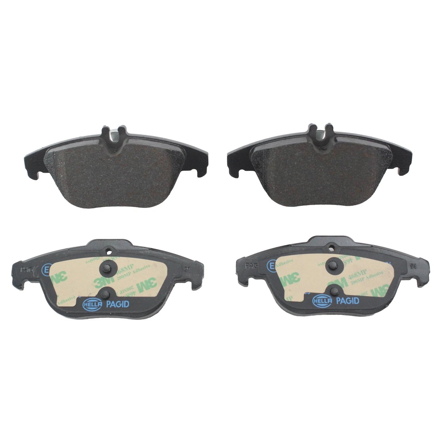 Set of 4 Hella Rear Low-Met Disc Brake Pads for Mercedes W204 C207 W212 (2012–2017)