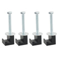 Set of 4 Aluminum J Hook Tie Downs for Truck Tool Box