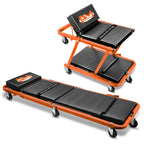 2-in-1 Rolling Creeper for Universal Use (48" x 18" x 5.9", 330lbs Capacity)