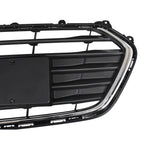 Set of 2 Front Upper Lower Grille for Chevrolet Trax (2017–2021) Black Chrome