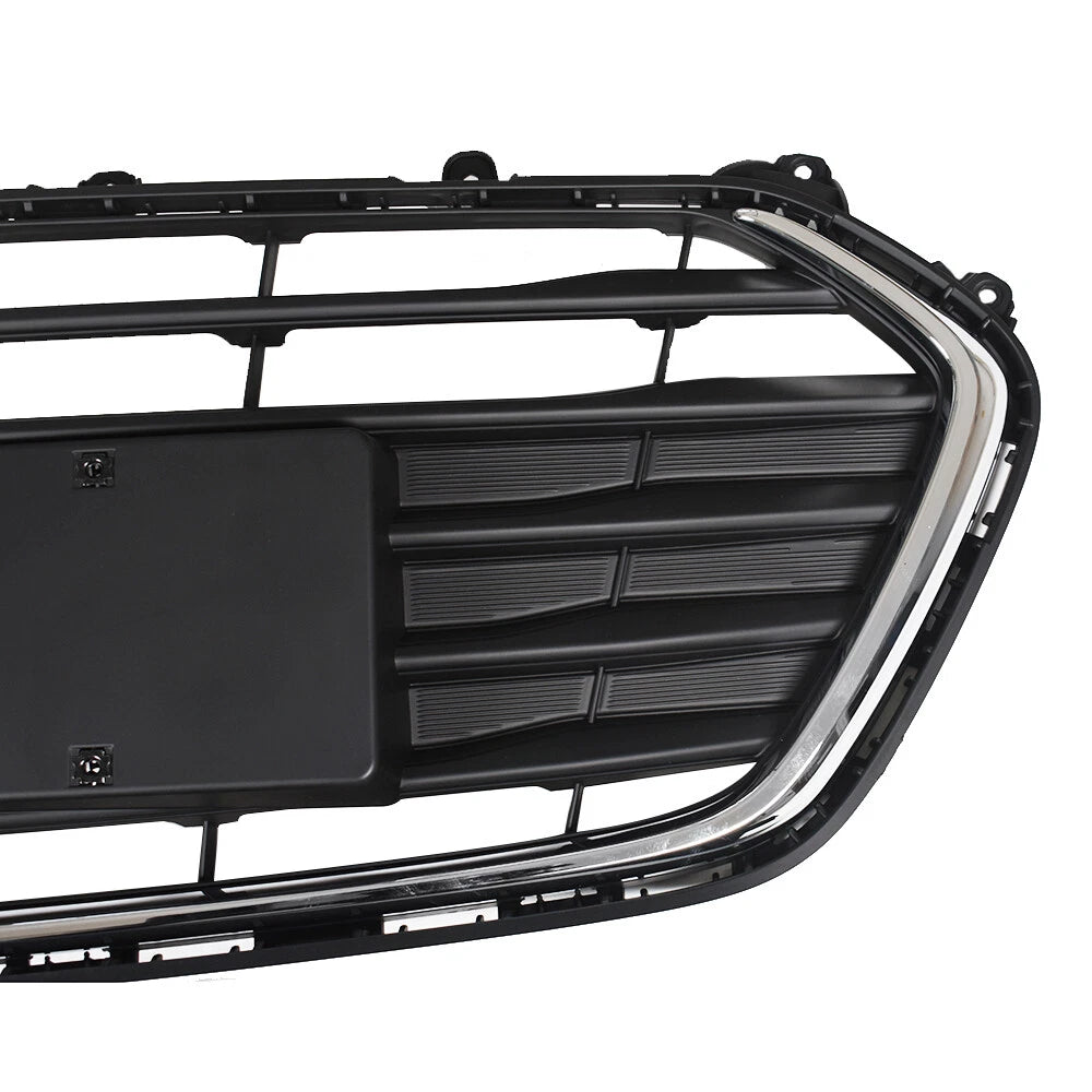 Set of 2 Front Upper Lower Grille for Chevrolet Trax (2017–2021) Black Chrome