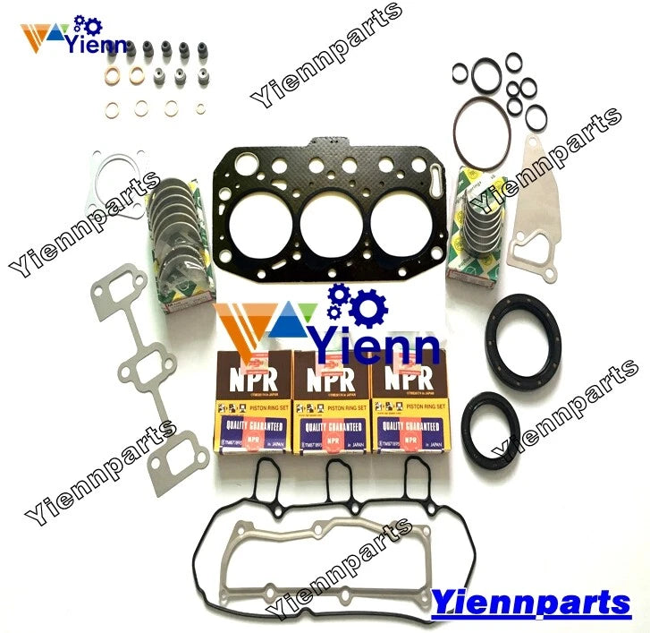 3YM20 Overhaul Rebuild Kit for Yanmar Engine (Boat) Piston Ring Bearing Gasket