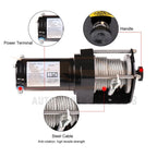 Electric Recovery Winch for Truck Trailer SUV (2500LBS)