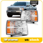 Chrome Headlights for Chevy Silverado 1500 2500HD 3500 HD (2007–2014)