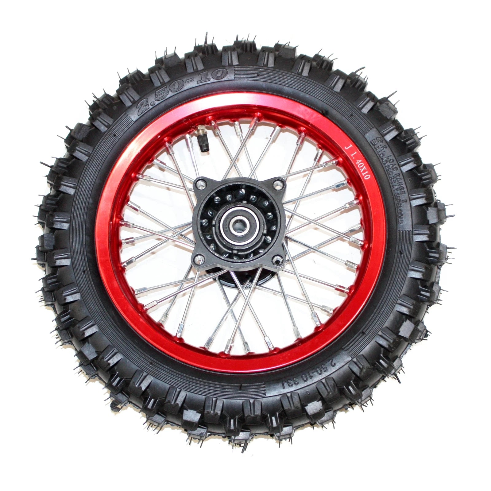 2.50-10 Front Wheel Rim Knobby Tire for PIT PRO Trail Dirt Bike (10")