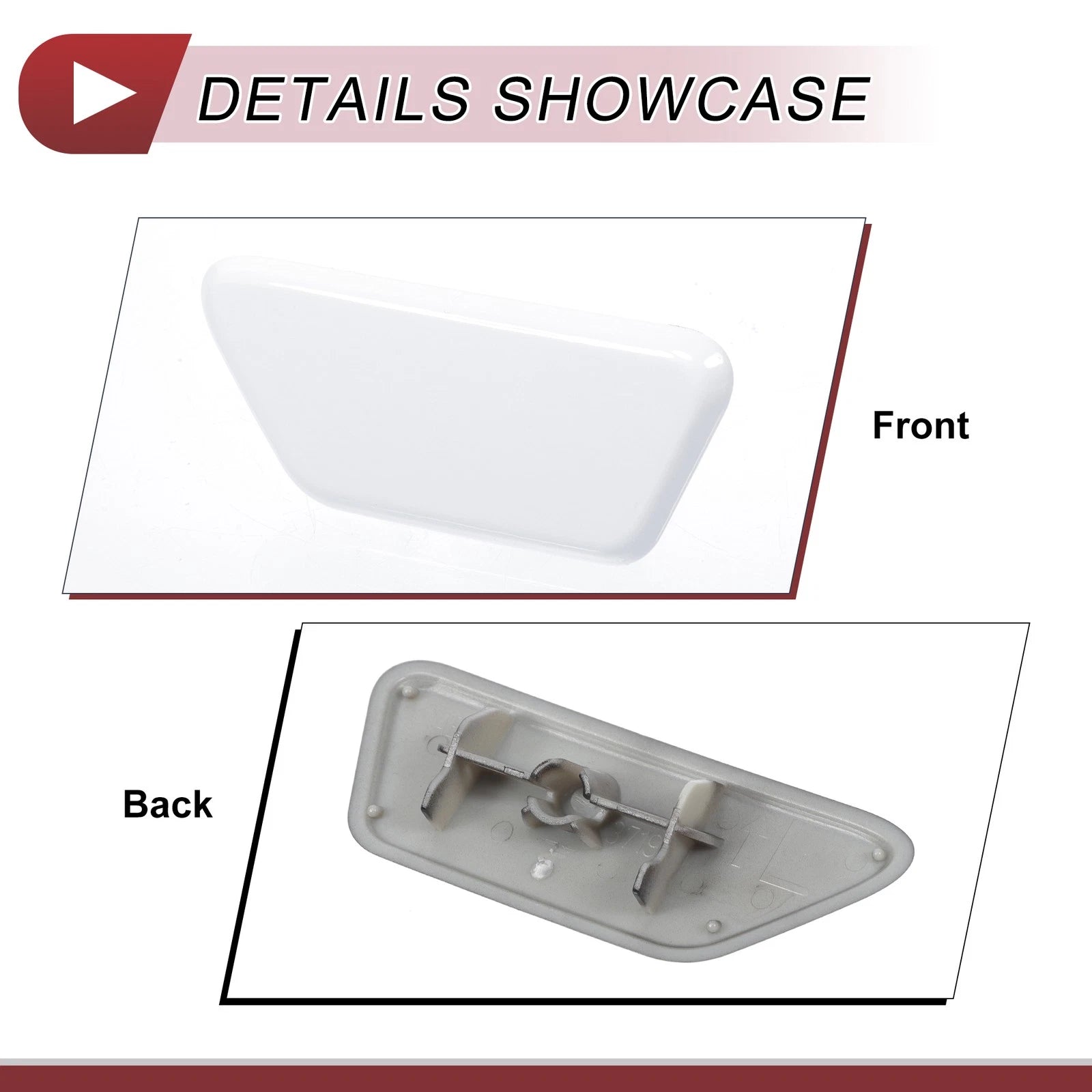 Front Left Washer Nozzle Cover Cap for Mitsubishi Outlander XL (2013–2015) White