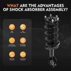Set of 2 Complete Struts Shocks Springs for Honda CR-V (2007-2014)