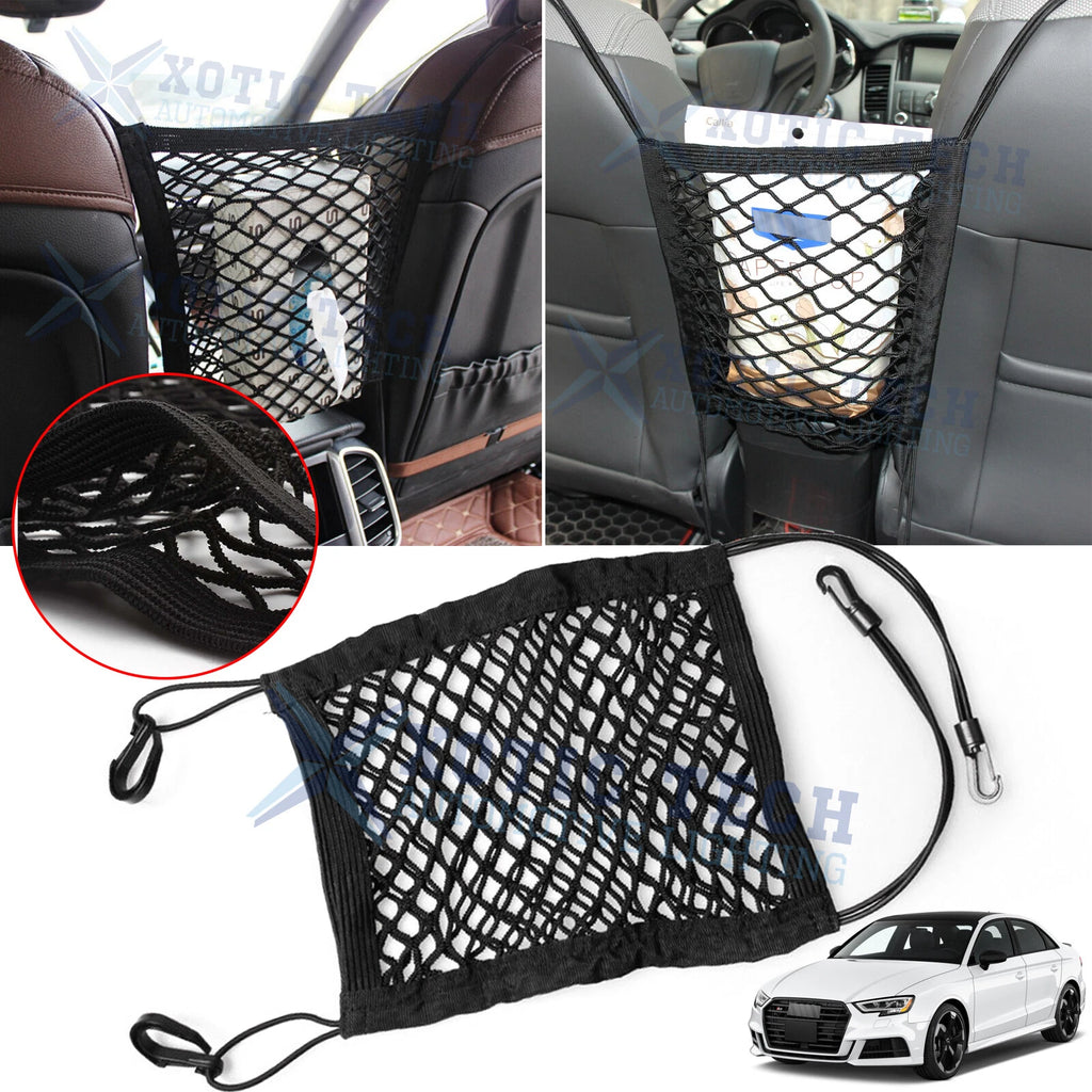 Elastic Mesh Car Seat Storage Net Bag Holder for Audi (A3–A6, 2010–2016)