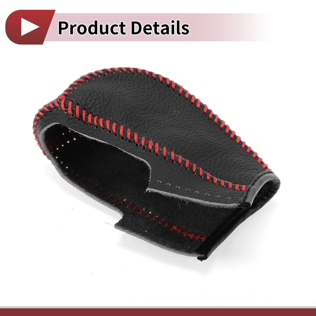 1 Pc Gear Shift Knob Cover for Subaru Forester (2014–2017) Pebbled Black Red