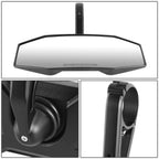 Universal UTV Black Convex Glass Rearview Mirror Roll Cage Bar Mount