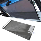 Retractable Black Windshield Sun Shade Protector for Universal Fit