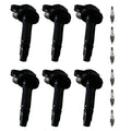 Set of 6 Iridium Spark Plugs & Ignition Coils for Ford Flex (2010–2012)