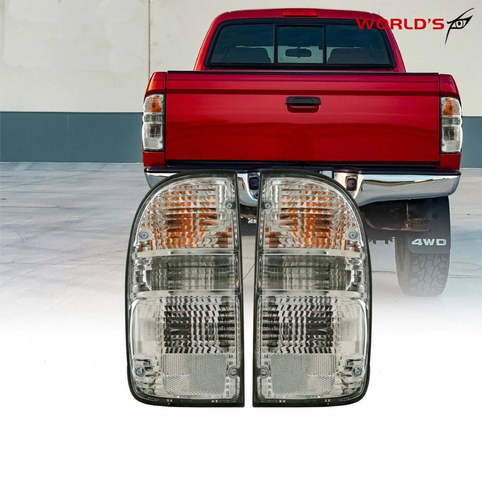 Set of 2 Tail Light Lamps for Toyota Tacoma (2001–2004) Halogen