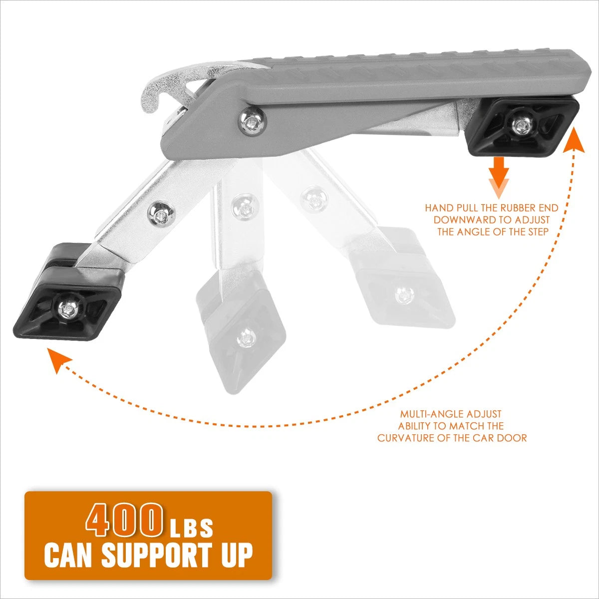 Rubber Support Car Door Latch Hook for Adjustable Foot Pedal Roof Ladder