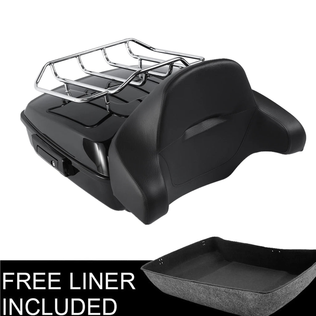 Chopped Trunk Backrest Top Rack for Harley Touring Street Road Glide (2014–2023)