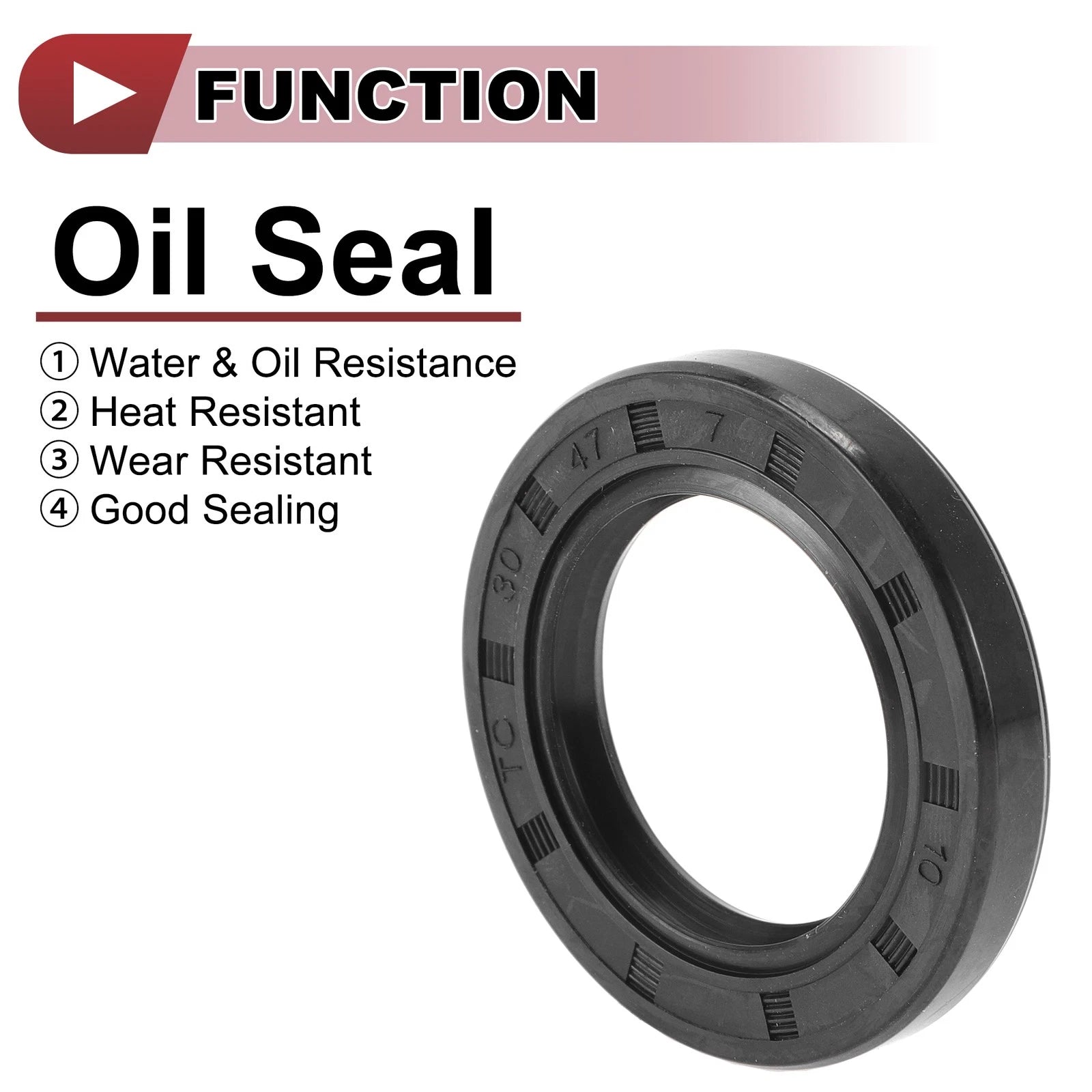Set of 5 Rotary Shaft Oil Seals 30x47x7mm Nitrile Rubber