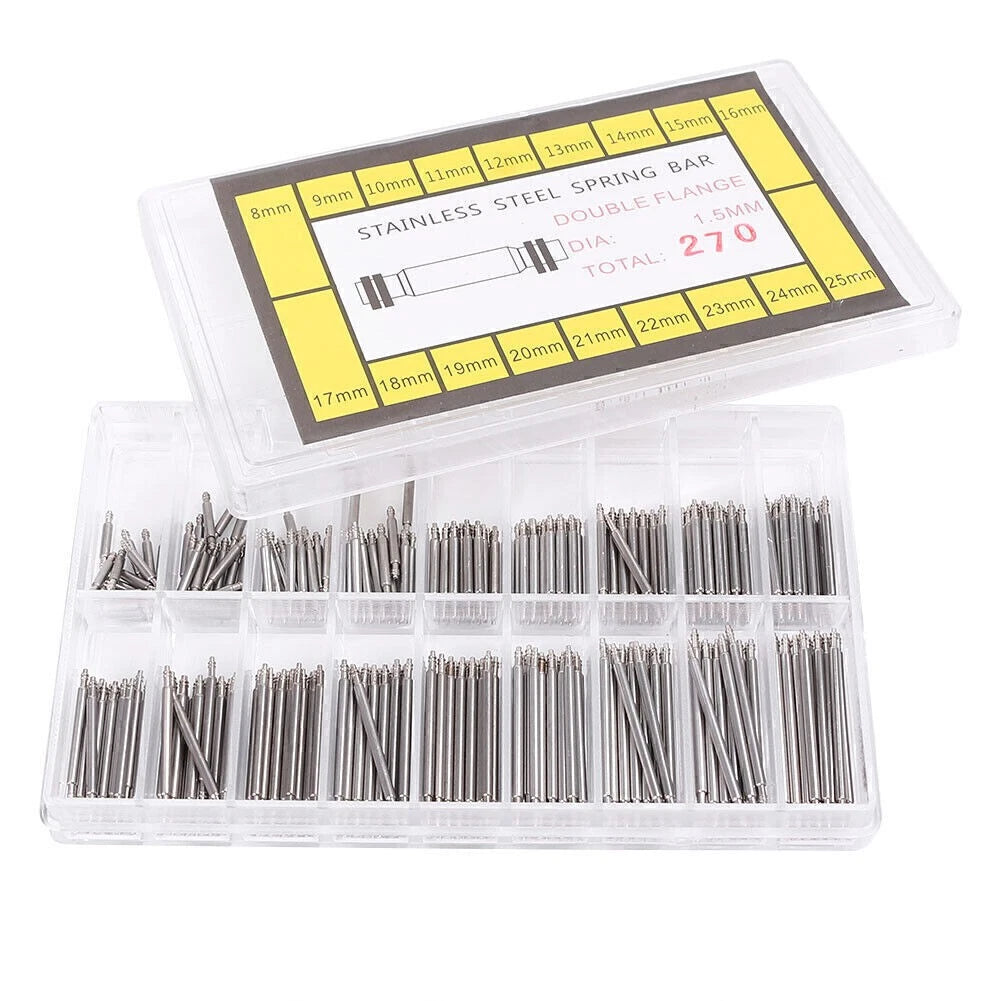 360pcs Spring Bars for Watch Bands (8-25mm)