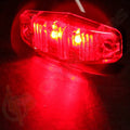 4X Amber/Red LED Side Light Marker Trailer Turn Clearance Lamp 12V Oval 2.5"