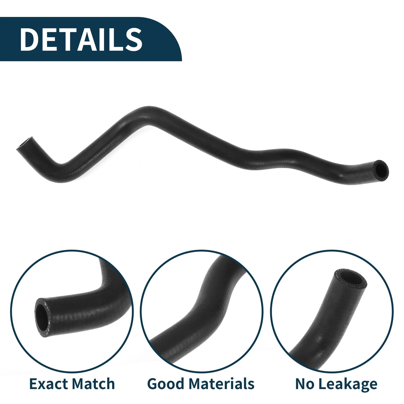 Radiator Hose Coolant Pipe for Audi TT 1.8L (2000–2006) Rubber Black